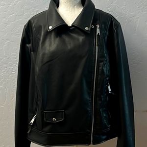 H&M Faux Leather Women's "Biker" Jacket - XXL (NWOT)